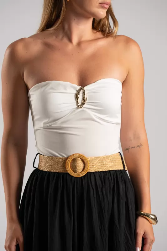 Κορμάκι Strapless Μονόχρωμο