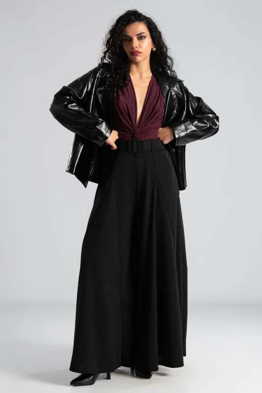 V-neck Bodysuit Ruffles