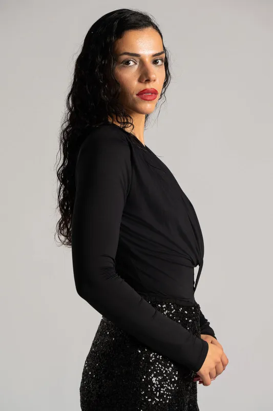 V-neck Bodysuit Ruffles