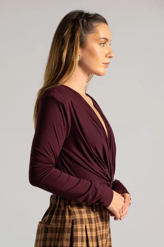 V-neck Bodysuit Ruffles