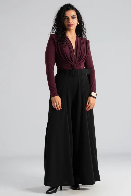 V-neck Bodysuit Ruffles