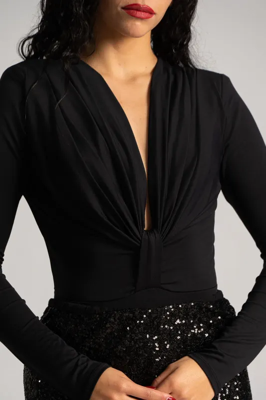 V-neck Bodysuit Ruffles