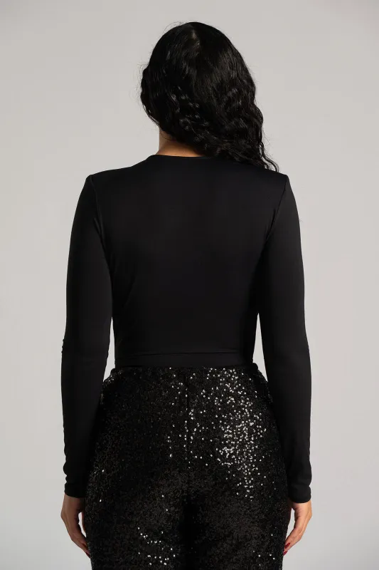 V-neck Bodysuit Ruffles