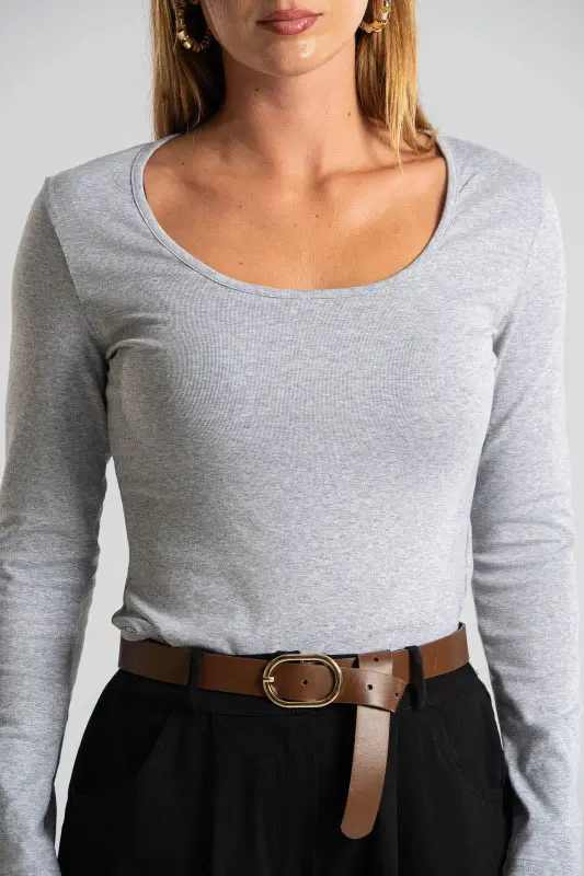 Bodysuit Cotton Round Necklace