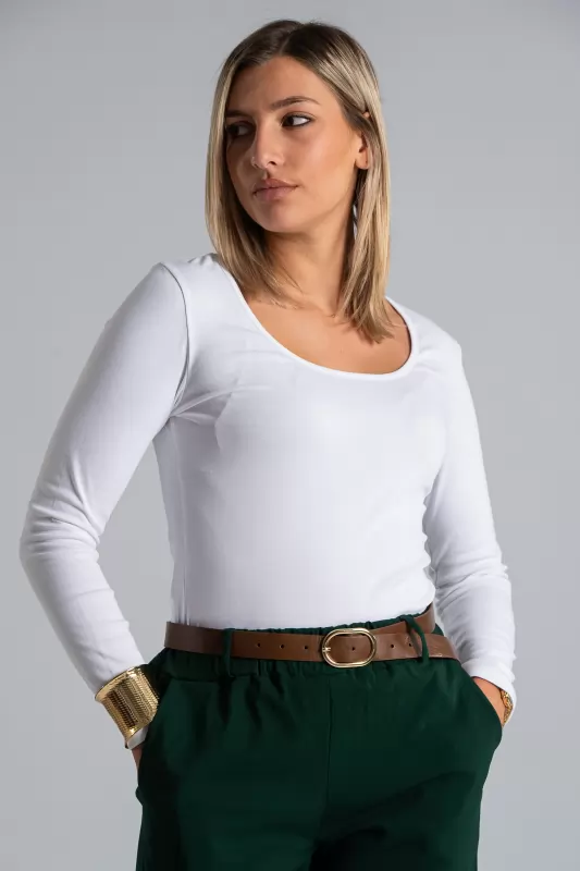 Bodysuit Cotton Round Necklace