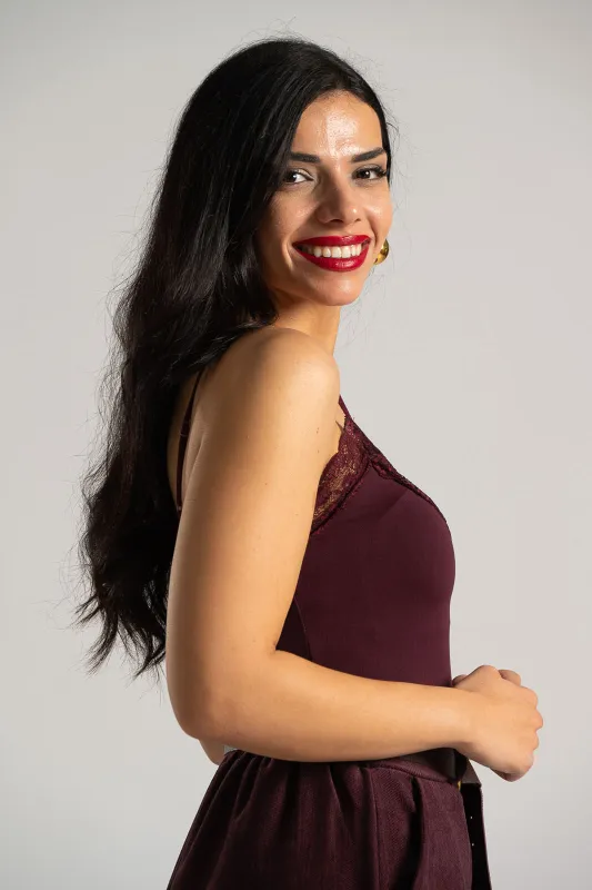 Κορμάκι Ζέρσει Δαντέλα