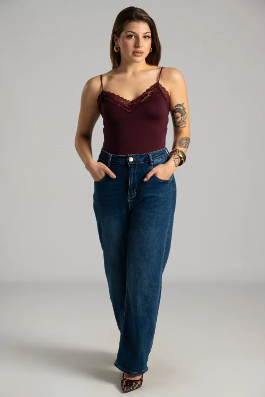 Κορμάκι Ζέρσει Δαντέλα