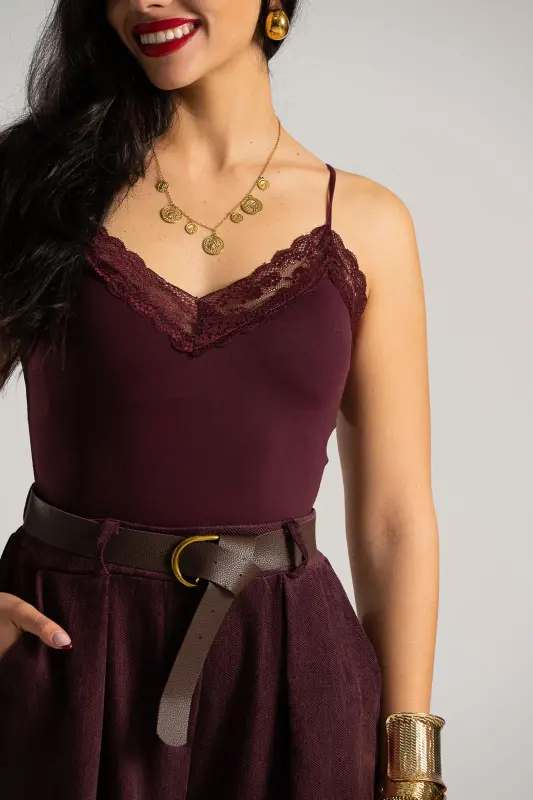 Κορμάκι Ζέρσει Δαντέλα