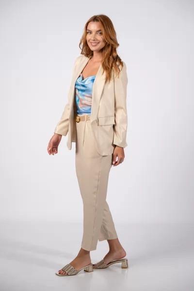 Suit Lurex Cream