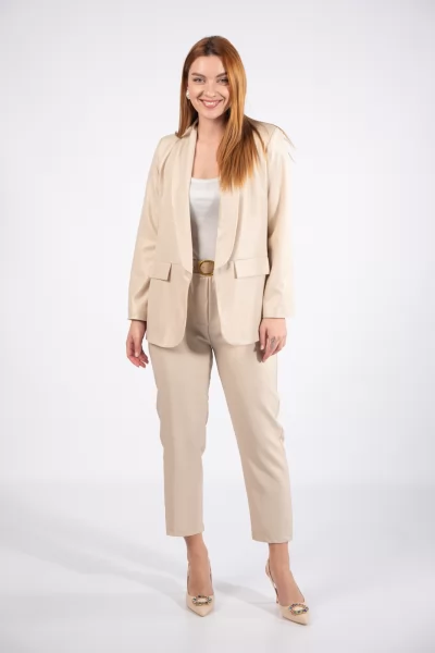 Suit Lurex Cream