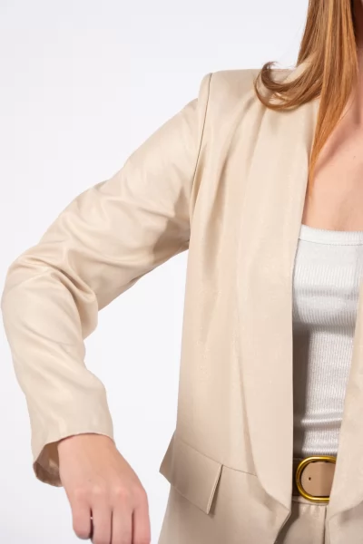 Suit Lurex Cream