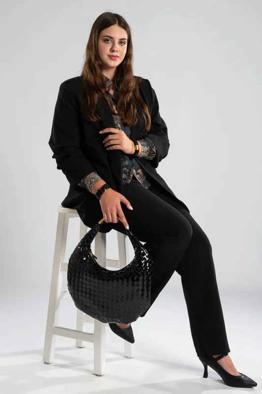 Suit Solid Color Ruffle Sleeve 