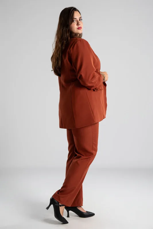 Suit Solid Color Ruffle Sleeve 