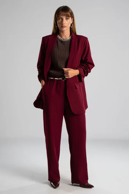Suit Solid Color Ruffle Sleeve 