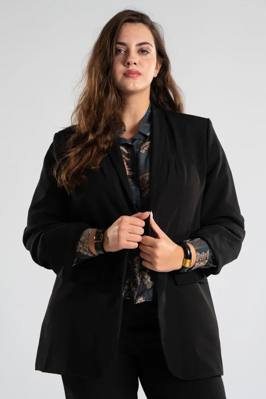 Suit Solid Color Ruffle Sleeve 