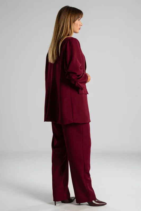 Suit Solid Color Ruffle Sleeve 