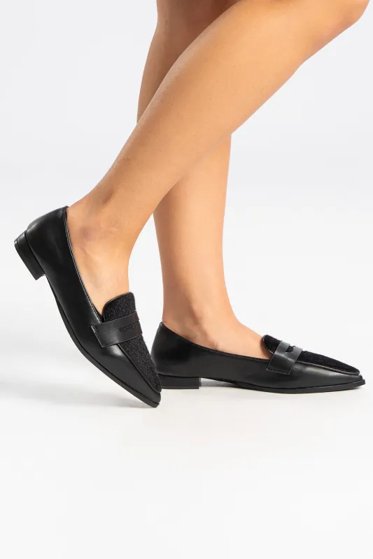 Loafers Δερματίνη Pony Skin Λεπτομέρεια