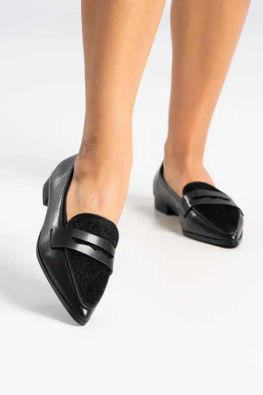Loafers Δερματίνη Pony Skin Λεπτομέρεια