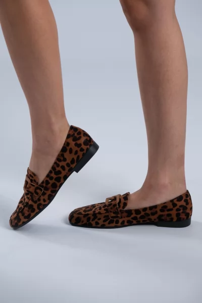 Loafers Σουέτ Leopar Print