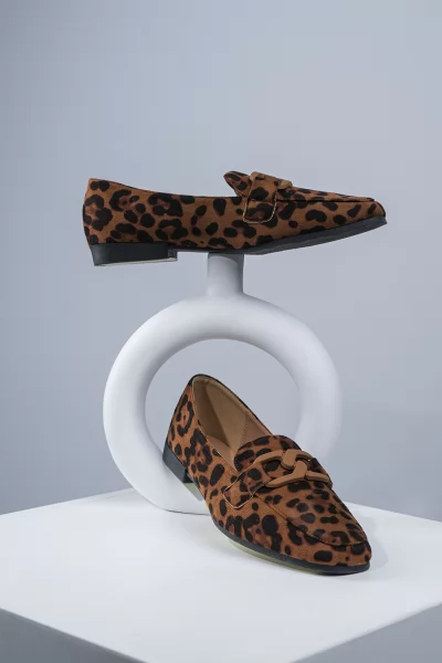 Loafers Σουέτ Leopar Print