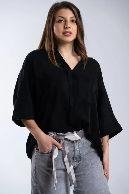 Loose Μπλούζα Minimal Γραμμή