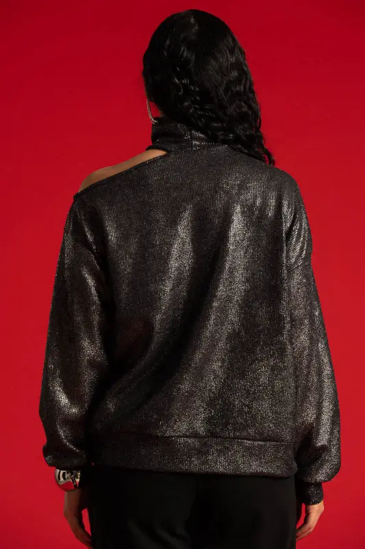 Lurex Blouse One Shoulder 