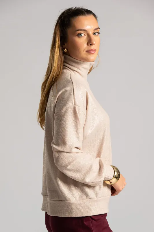 Lurex Blouse One Shoulder 