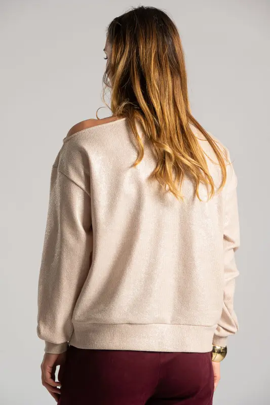 Lurex Blouse One Shoulder 