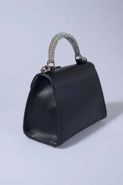 Mini Bag Στρας Μαύρη