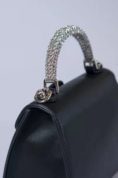 Mini Bag Στρας Μαύρη