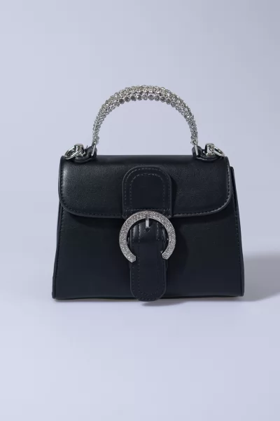 Mini Bag Στρας Μαύρη