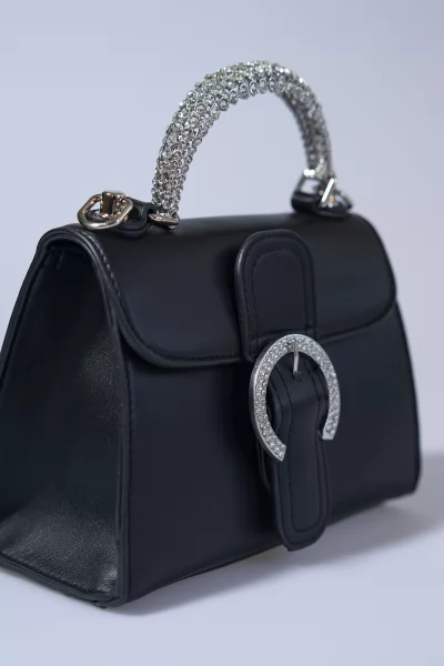 Mini Bag Στρας Μαύρη