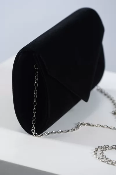 Mini Clutch Velvet Μαύρο