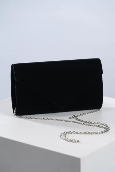 Mini Clutch Velvet Μαύρο