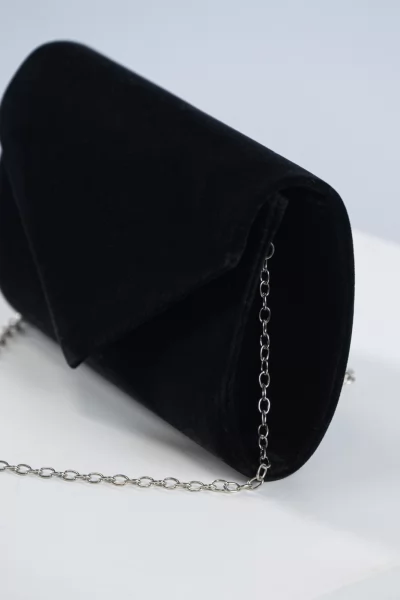 Mini Clutch Velvet Μαύρο