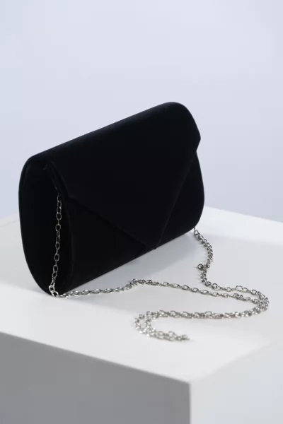 Mini Clutch Velvet Μαύρο