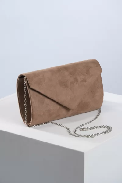 Mini Clutch Velvet Taupe