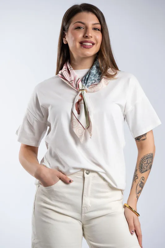 Minimal Cotton T-Shirt Scarf