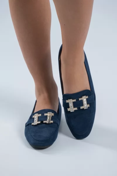 Μοκασίνια Σουέτ Ακράφα Navy Blue