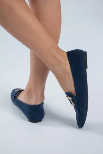 Μοκασίνια Σουέτ Ακράφα Navy Blue