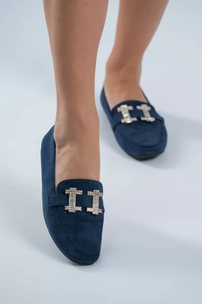 Μοκασίνια Σουέτ Ακράφα Navy Blue