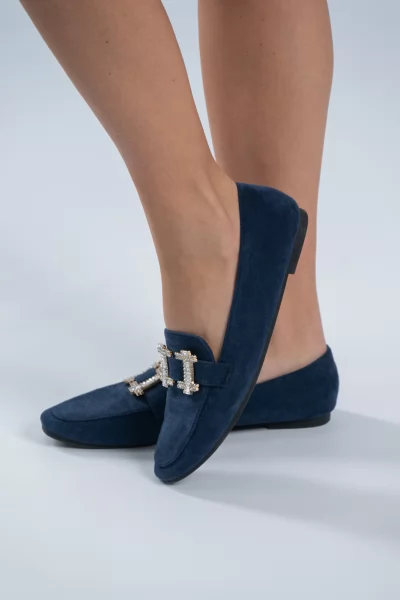 Μοκασίνια Σουέτ Ακράφα Navy Blue