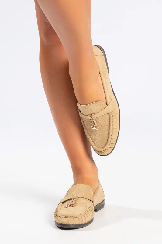 Moccasins Suede Gold Details