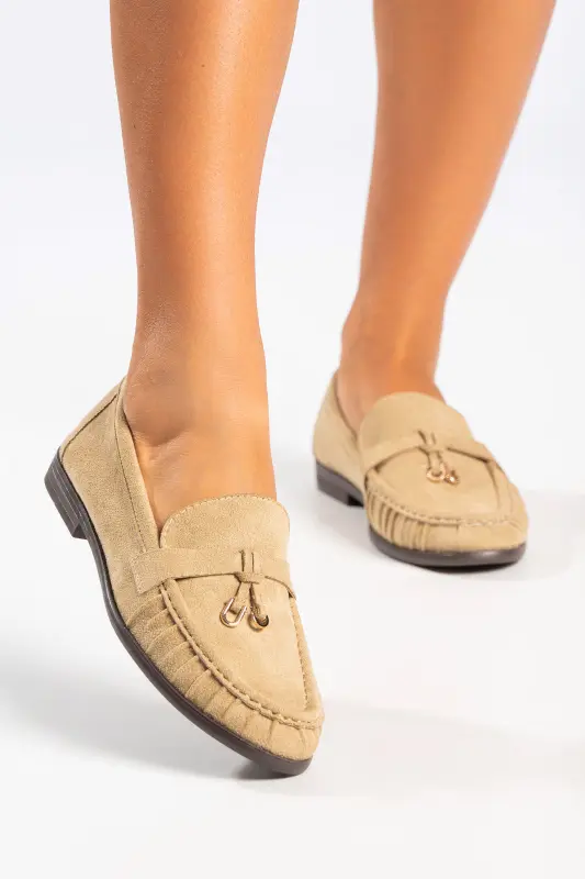 Moccasins Suede Gold Details