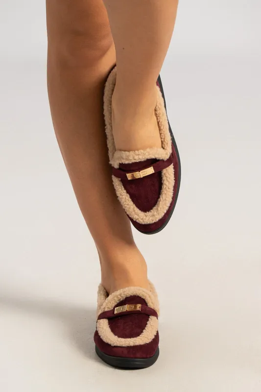 Suede Loafers Teddy Detail 