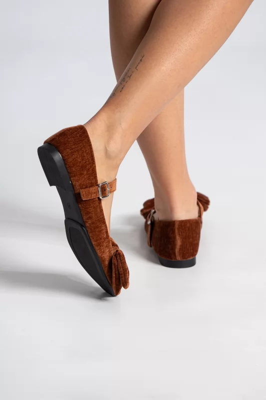 Ballet Shoes Suede Bow
