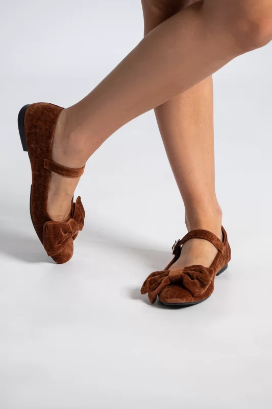 Ballet Shoes Suede Bow