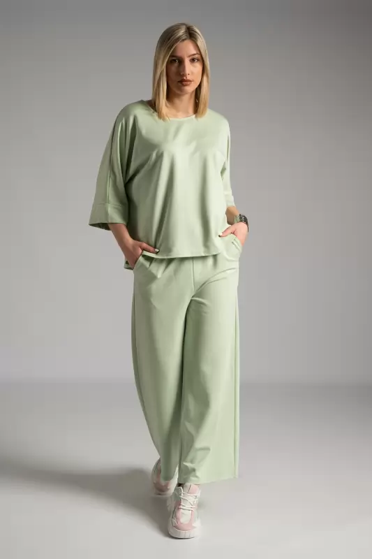 Blouse 3/4 Sleeves Batwing Sleeves