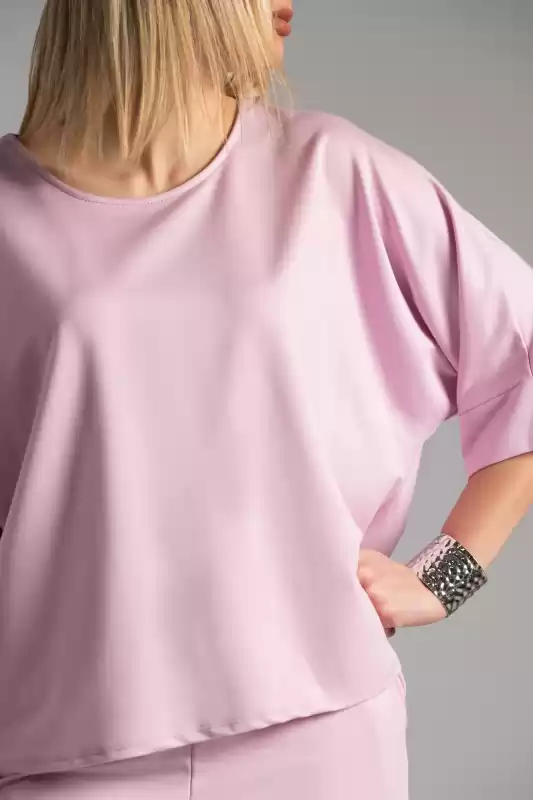 Blouse 3/4 Sleeves Batwing Sleeves