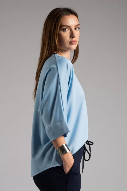 Blouse 3/4 Sleeves Batwing Sleeves